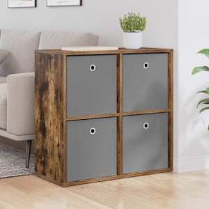 Strani šal s predalom Dimljeni oreh 68,5 x 32 x 67 cm