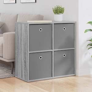 Strani šal s predalom Siva Sonoma 68,5 x 32 x 67 cm