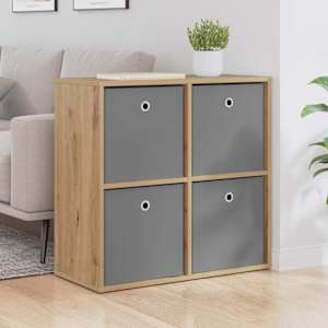 Strani šal s predalom Umetni hrast 68,5 x 32 x 67 cm