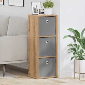 Strani šal s predalom Umetni hrast 30,5 x 27 x 84,5 cm