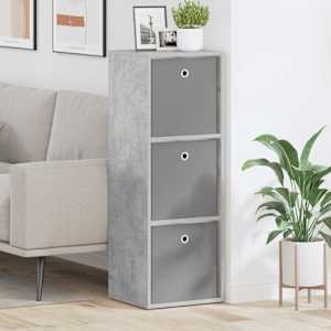 Strani šal s predalom Betonsko siva 35 x 32 x 99,5 cm