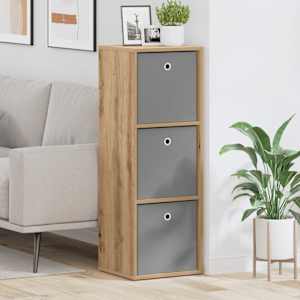 Strani šal s predalom Umetni hrast 35 x 32 x 99,5 cm