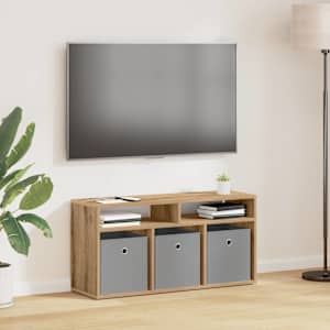 Nizek šalter s predalom Umetni hrast 87 x 27,5 x 43 cm