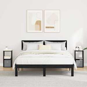 Nočna omarica 2 pcs Črna Orehovina 25,5 x 22 x 49,5 cm