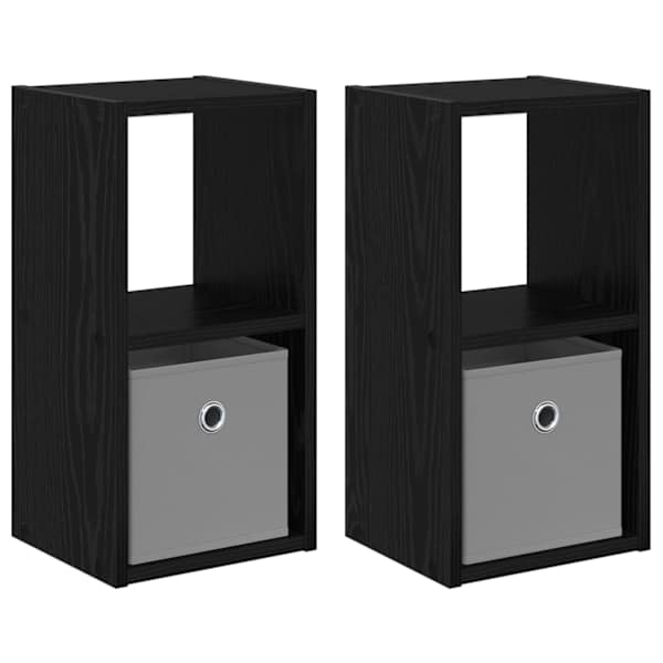 vidaXL &Ouml;&ouml;kapp 2 tk Must tamm 25,5 x 22 x 49,5 cm Tehispuit