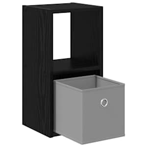Noční stolek se zásuvkou 2 pcs Černý dub 25,5 x 22 x 49,5 cm - obrázek 5