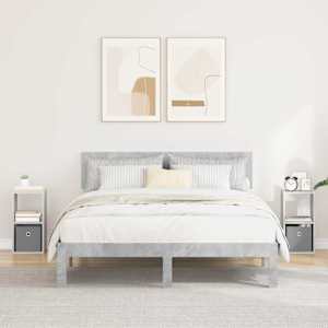 Nočna omarica 2 pcs Betonsko siva 25,5 x 22 x 49,5 cm