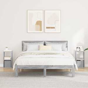 Nočna omarica s predalom 2 pcs Siva Sonoma 25,5 x 22 x 49,5 cm