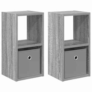 Noční stolek se zásuvkou 2 pcs Šedá Sonoma 25,5 x 22 x 49,5 cm - obrázek 2