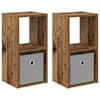 vidaXL &Ouml;&ouml;kapp 2 tk Vana puit 25,5 x 22 x 49,5 cm Tehispuit