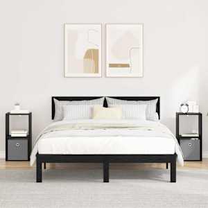 Nočna omarica 2 pcs Črna Orehovina 30,5 x 27 x 59,5 cm