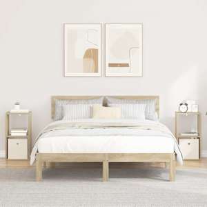 Noční stolek se zásuvkou 2 pcs Sonoma dub 30,5 x 27 x 59,5 cm - obrázek 1