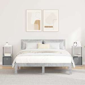 Nočna omarica 2 pcs Betonsko siva 30,5 x 27 x 59,5 cm