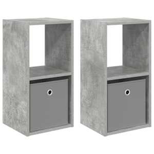 Noční stolek 2 pcs Betonově šedá 30,5 x 27 x 59,5 cm - obrázek 2