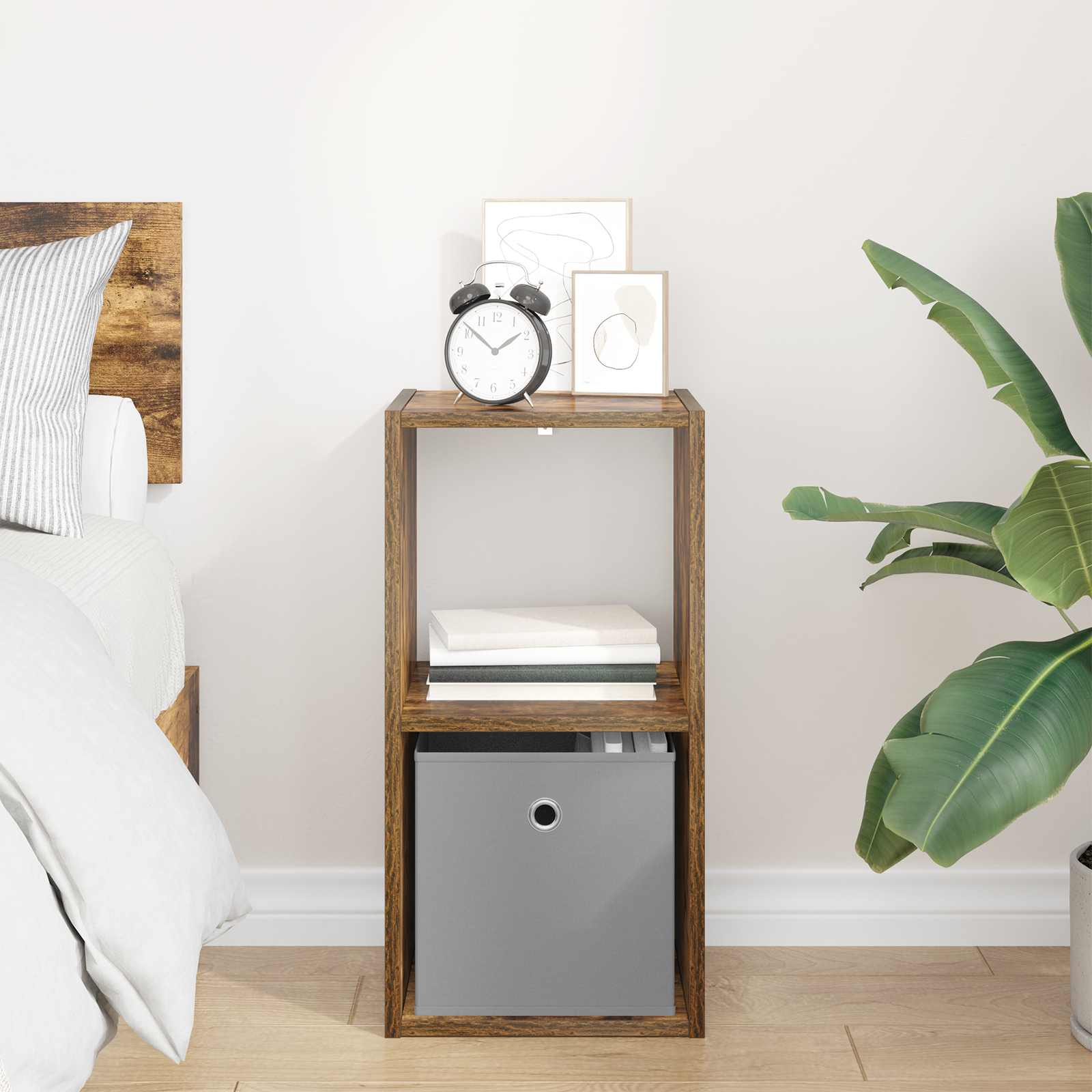 Nočna omarica Dimljeni oreh 30,5 x 27 x 59,5 cm Konstruiran les - slika 4