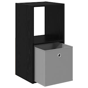 Noční stolek 2 pcs Černý dub 35 x 32 x 68,5 cm kompozitní dřevo - obrázek 5