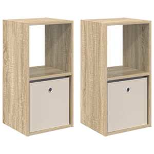 Noční stolek se zásuvkou 2 pcs Sonoma dub 35 x 32 x 68,5 cm - obrázek 2