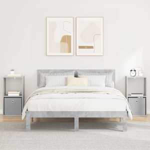 Nočna omarica s predalom 2 pcs Betonsko siva 35 x 32 x 68,5 cm