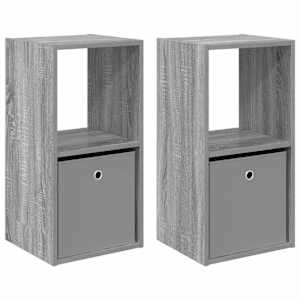 Noční stolek 2 pcs Šedá Sonoma 35 x 32 x 68,5 cm - obrázek 2