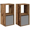vidaXL &Ouml;&ouml;kapp 2 tk Vana puit 35 x 32 x 68,5 cm Tehispuit