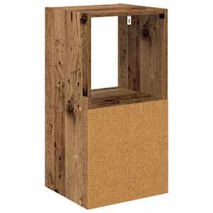 Noční stolek se zásuvkou 2 pcs Staré dřevo 35 x 32 x 68,5 cm - obrázek 8
