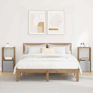 Nočna omarica s predalom 2 pcs Umetni hrast 35 x 32 x 68,5 cm