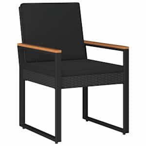 Sada venkovního nábytku s polštářem 4 pcs Černá polyratan - obrázek 5
