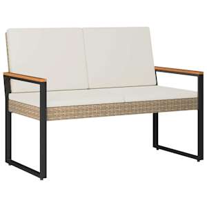 Sada venkovního nábytku 4 pcs Beige a krémová bílá polyratan - obrázek 5