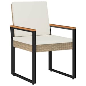 Sada venkovního nábytku 3 pcs Beige a krémová bílá polyratan - obrázek 4