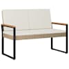 vidaXL V&auml;libank 2 -Seater 107 x 61 x 80 cm pol&uuml;rotang Ristk&uuml;lik