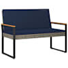 vidaXL V&auml;libank 2 -Seater 107 x 61 x 80 cm pol&uuml;rotang Ristk&uuml;lik