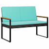 vidaXL V&auml;libank 2 -Seater 107 x 61 x 80 cm pol&uuml;rotang Ristk&uuml;lik