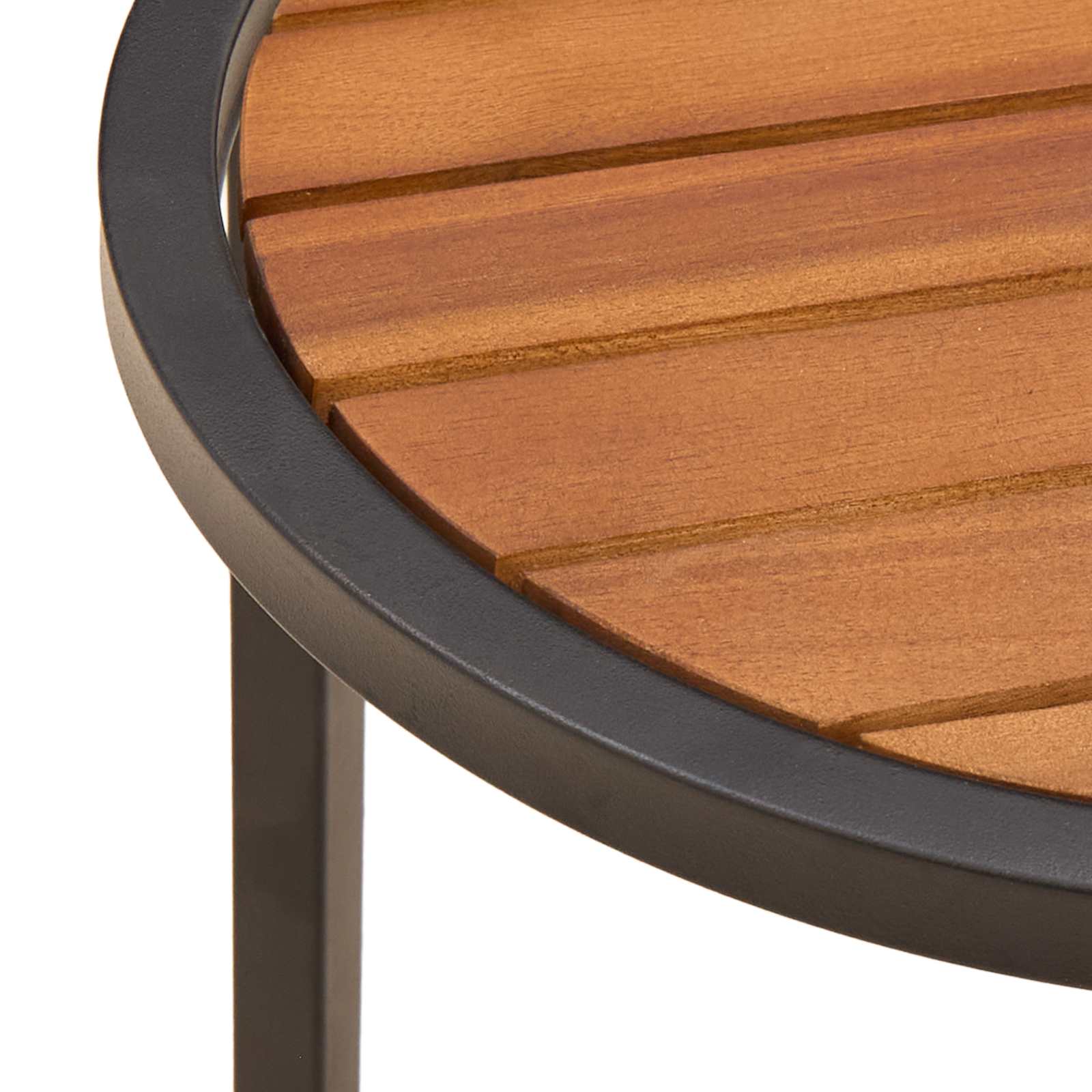 Koffietafel Set 2 pcs Naturel en Zwart Massief Acaciahout image 10