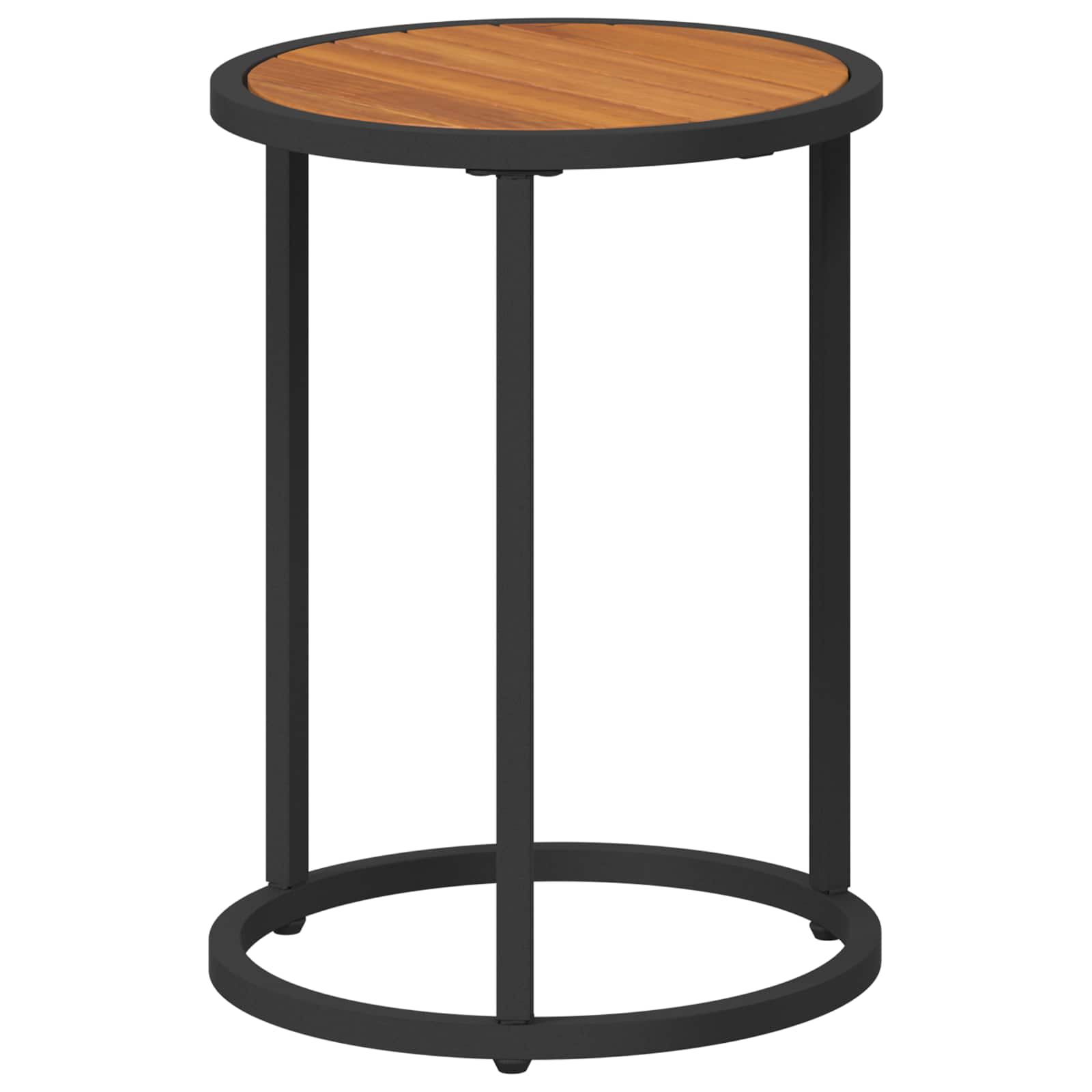 Koffietafel Set 2 pcs Naturel en Zwart Massief Acaciahout image 4