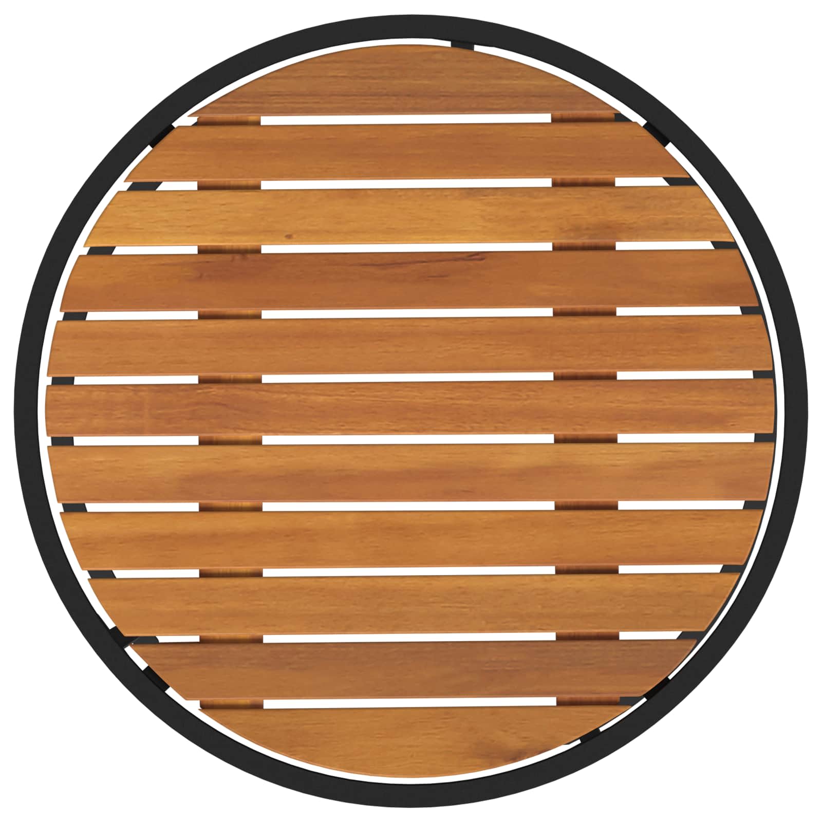 Koffietafel Set 2 pcs Naturel en Zwart Massief Acaciahout image 7