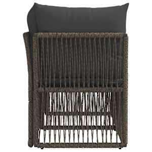 Zahradní sofa 2-Počet míst Šedá polyratan - obrázek 5