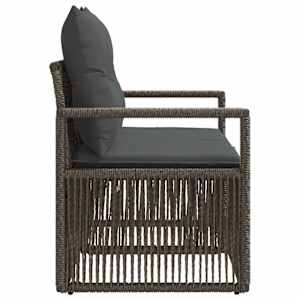 Zahradní sofa 2-Počet míst Šedá polyratan - obrázek 5