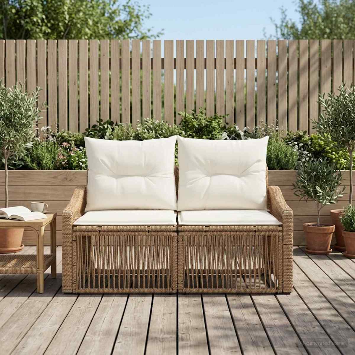 Havemøbelsofa 2-Antal sæder polyrattan