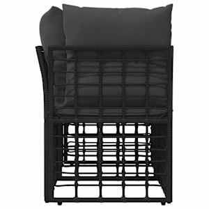 Venkovní loveseat 2 pcs Černá a tmavě šedá polyratan - obrázek 5