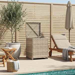 Škatla za blazine Svetlo siva 55 x 55 x 69 cm poli ratan