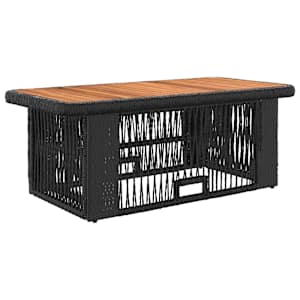 Zahradní jídelní souprava 4 pcs Černá a krémová polyratan - obrázek 5