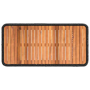 Zahradní jídelní souprava 4 pcs Černá a krémová polyratan - obrázek 6