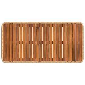 Zahradní jídelní souprava s polštářem 4 pcs Přírodní a bílá - obrázek 7