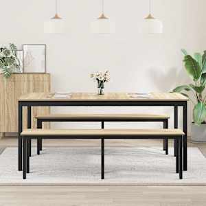 Jídelní stoly 180 x 90 x 75 cm kompozitní dřevo Obdélníkový - obrázek 4