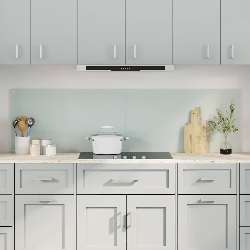 vidaXL Spate de bucătărie 2 pcs Alb 90 x 50 cm sticlă securizată