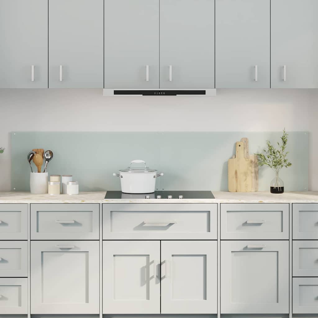 vidaXL Spate de bucătărie 2 pcs Alb 100 x 40 cm sticlă securizată