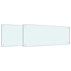 Kuchyňský obklad 2 pcs Bílá 100 x 40 cm tvrzené sklo - obrázek 2