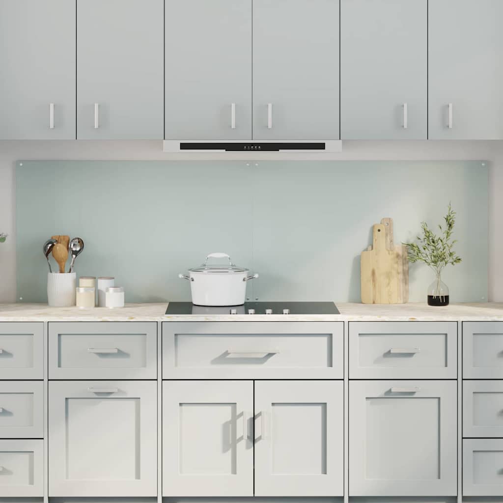 vidaXL Spate de bucătărie 2 pcs Alb 100 x 60 cm sticlă securizată