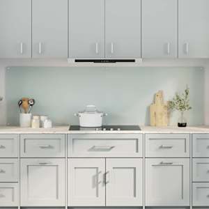 Zaščita za kuhinjo 2 pcs Bela 100 x 60 cm kaljeno steklo