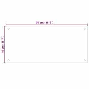 Kuchyňský obklad 2 pcs Transparentní 90 x 40 cm tvrzené sklo - obrázek 8